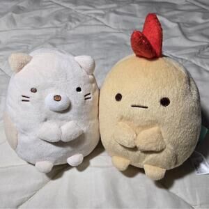 Set Of 2 San-X Sumikko Gurashi Fried Shrimp Tempura Plush + Cat Sumiiko Gurashi